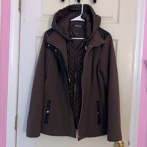 Kenneth Cole Reaction Large warm winter brown jacket